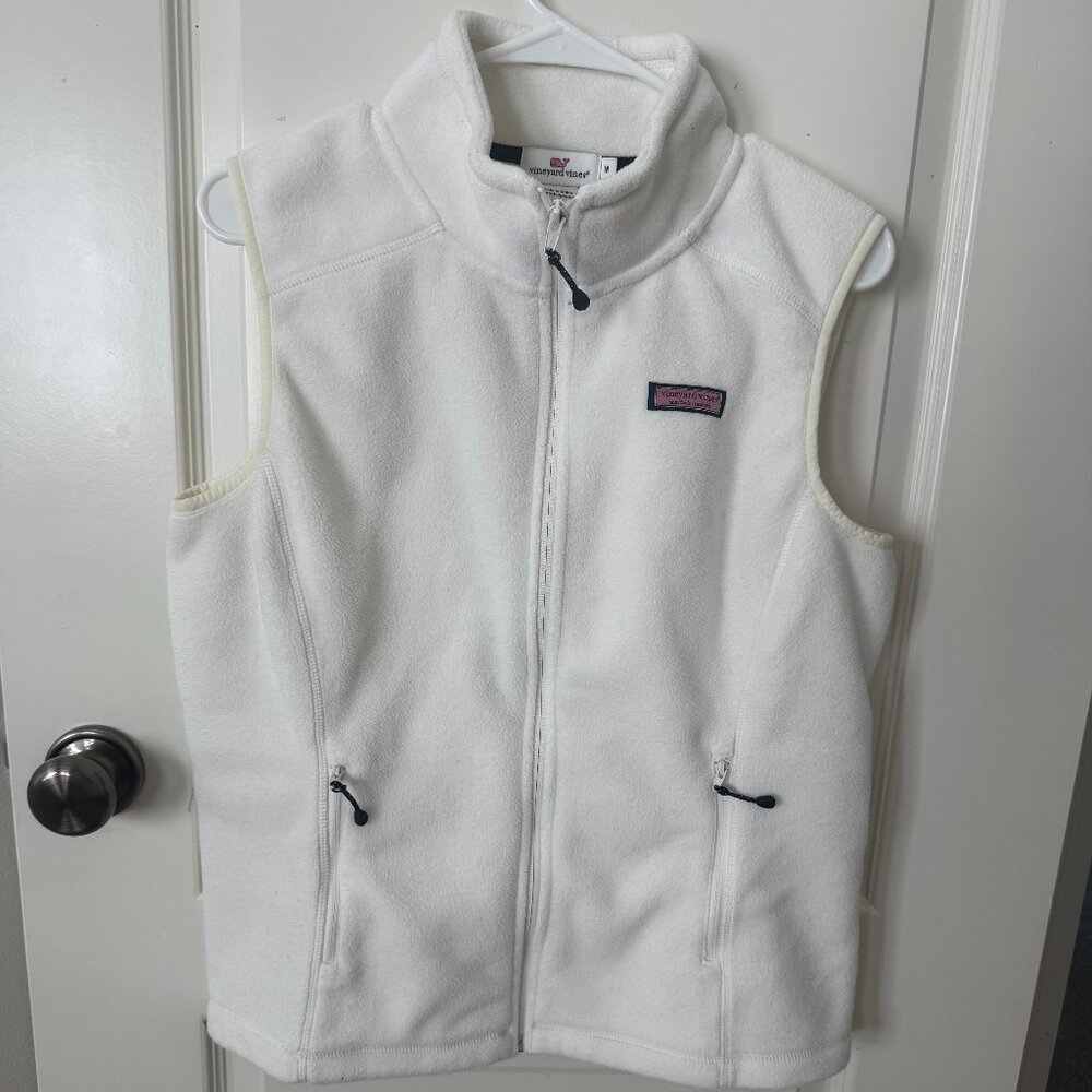 VINYARD VINES white fleece vest